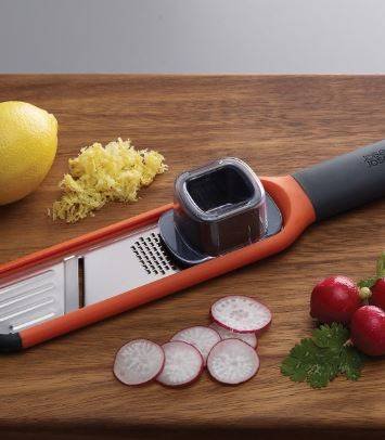 2-in-1 Orange Mini Grater and Slicer By Joseph Joseph